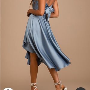 Lulus blue satin dress